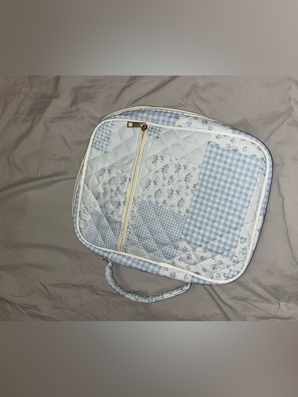 Quilted Patchwork bible Bag in Light Blue